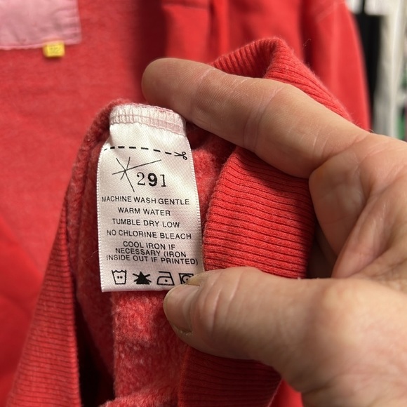 Venice 291 Coral Red Hoodie Size 02/M - Picture 9 of 10